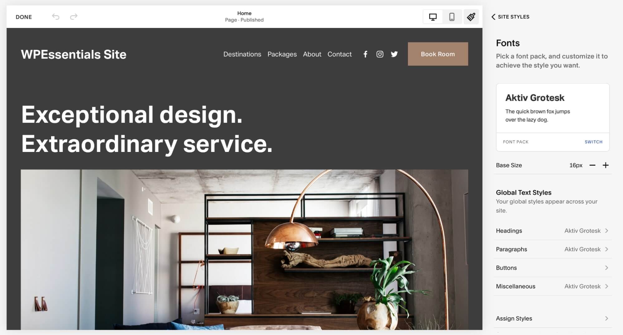 Squarespace Site Styling