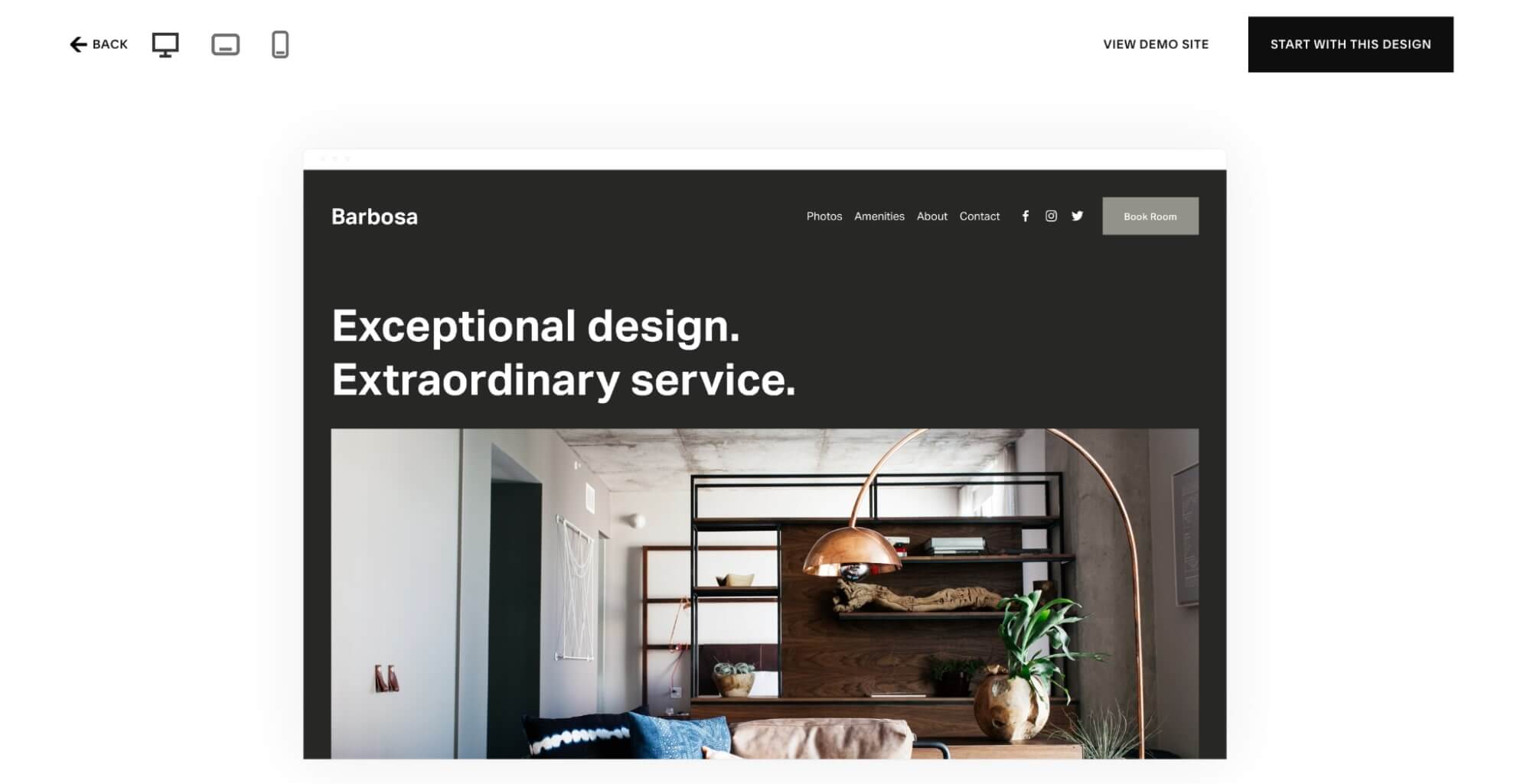 Squarespace Template Preview