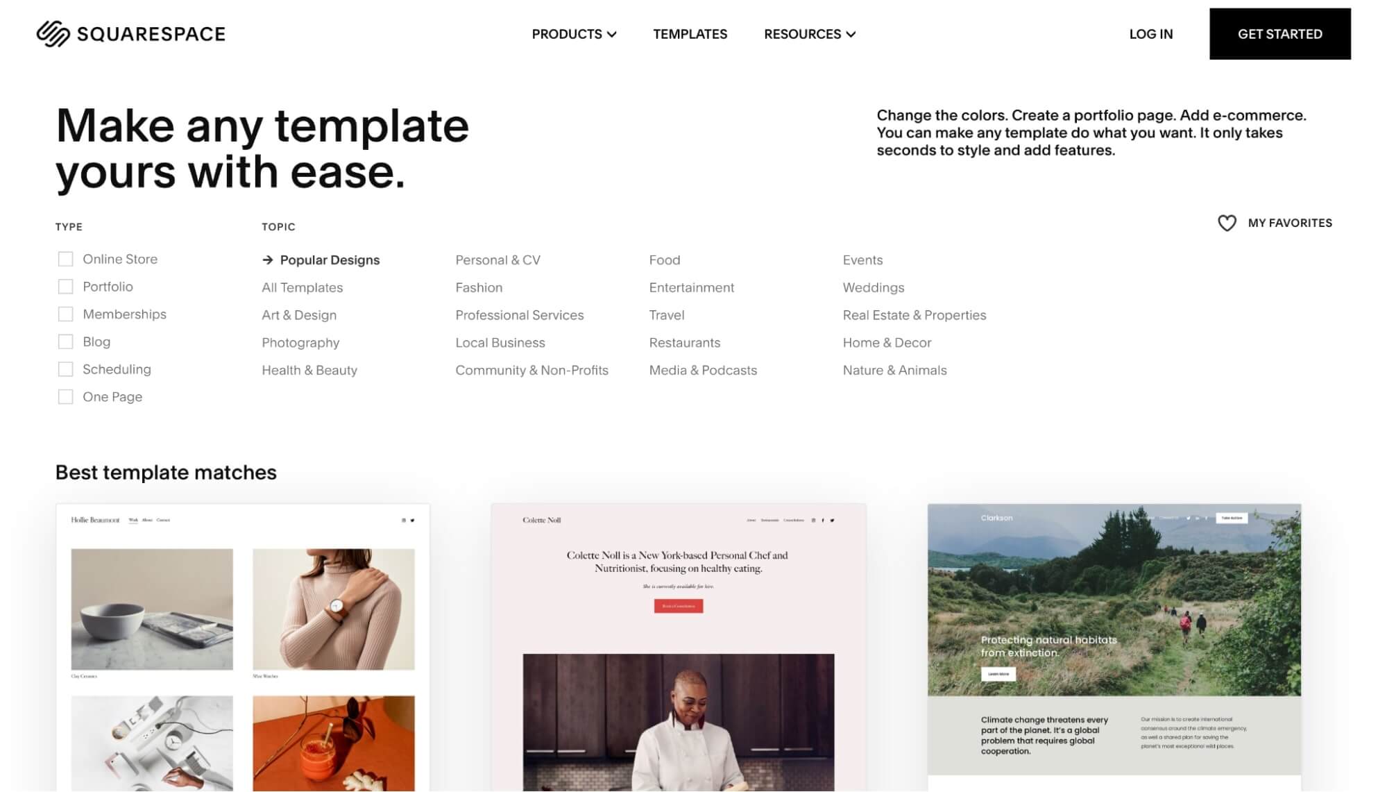 Squarespace Templates